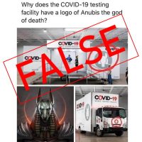 COVID-19 Testing Truck Logo Depicts an Aardvark, Not Death Deity