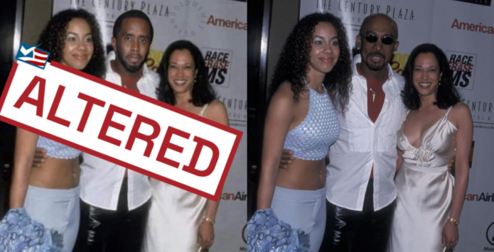 Posts Spread Digitally Altered Image of Harris with Sean Combs