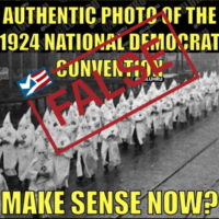 Photo Shows 1924 KKK March in Wisconsin, Not Democratic Convention in NYC