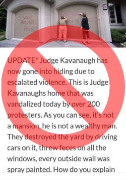 False Tale Of Vandalism At Kavanaugh Home Factcheckorg - 