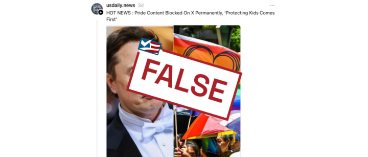 Elon Musk Has Not Blocked Pride-Related Content from X, Contrary to Posts