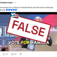 Pence Hasn’t Endorsed Harris, Contrary to Edited Video on Social Media