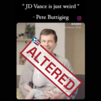 Posts Use Altered Image of Buttigieg in Battle over Who’s ‘Weird’