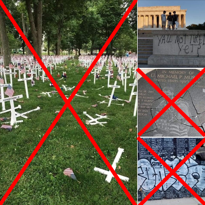 Post On Floyd Protests Uses Old Vandalism Photos Factcheck Org