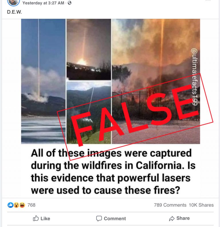 Meme Recycles Conspiracy Theory on California Wildfires