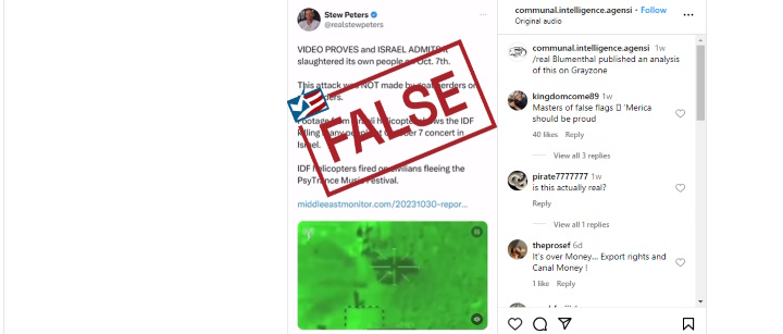 Social Media Posts Misrepresent Video of IDF Aircraft Attack
