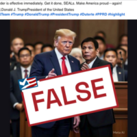 Posts Fabricate Claims About Trump’s Response to Duterte’s Arrest