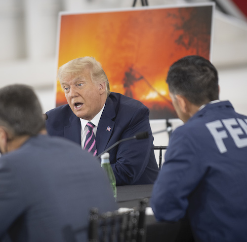Trump Bucks Climate Science in Wildfire Briefing