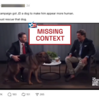 Posts Misrepresent Vance’s Comments About His Pet Dog