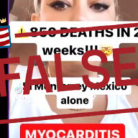 Video afirma falsamente que 850 personas murieron de miocarditis en México