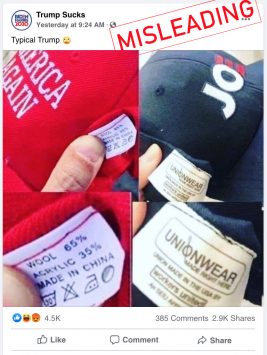 Posts Target Trump With False Claim On Maga Hats Factcheck Org