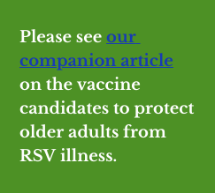 Please see our companion article on the vaccine candidates to protect older adults from RSV illness.