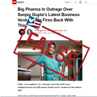 Fake Article Falsely Links Dr. Sanjay Gupta to CBD Products